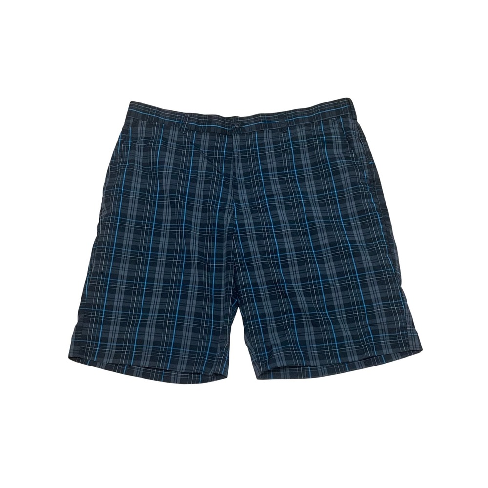 Ben Hogan Performance Men's 38 Plaid Lightweight Golf Shorts Black Blue Grey‎